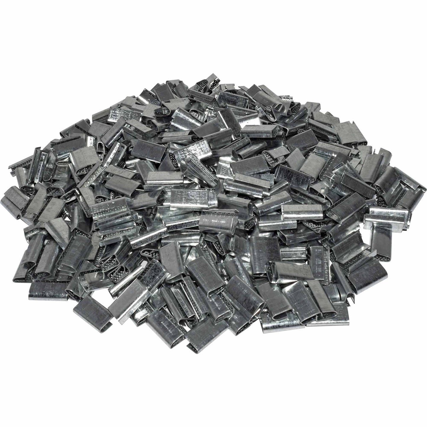 Brock 1/2 Inch Metal Open Gripping Seals for Polypropylene Strapping 1 1/4 Inch x 1/2 Inch x 1/4 Inch 2000 Piece Box