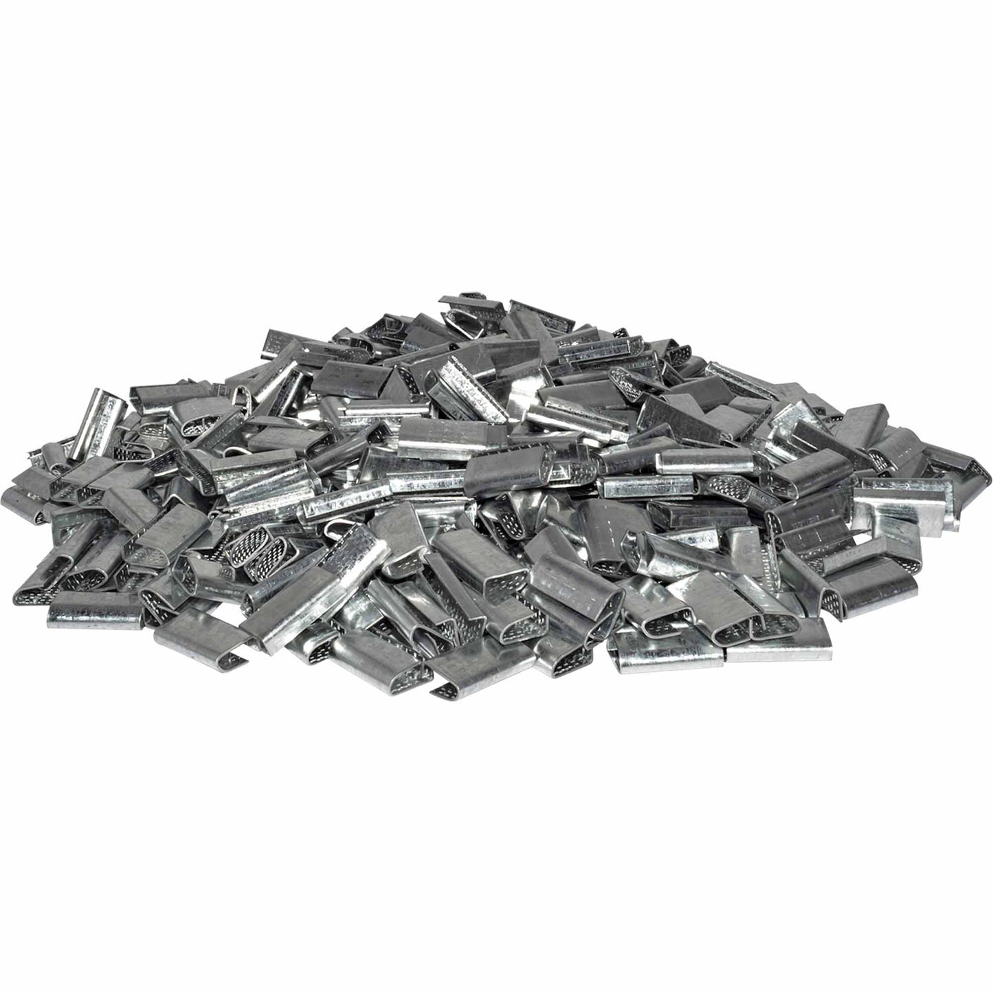 Brock 1/2 Inch Metal Open Gripping Seals for Polypropylene Strapping 1 1/4 Inch x 1/2 Inch x 1/4 Inch 2000 Piece Box