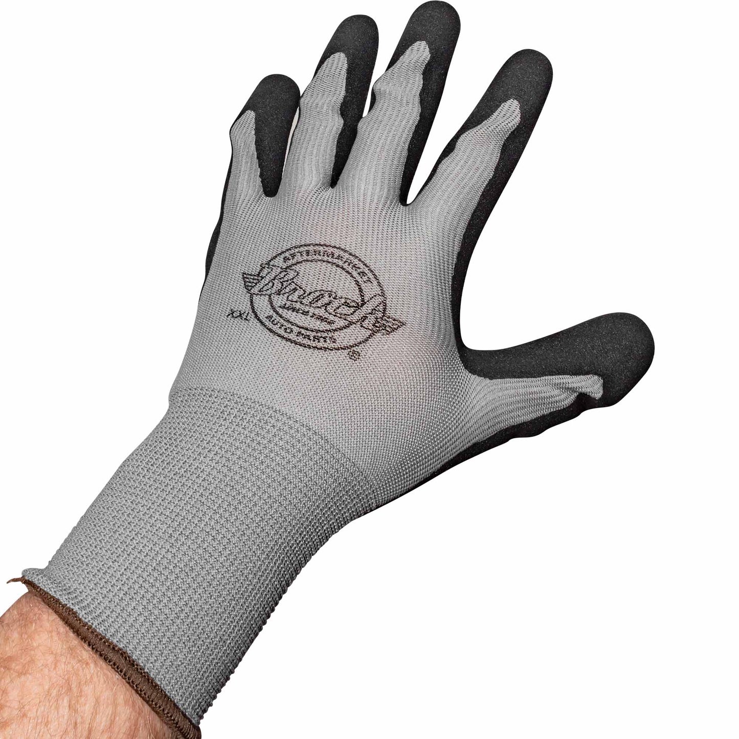 Brock Nitrile Coated Palm – Breathable Woven Nylon With Knitted Wrist Cuff - All-Purpose Work Gloves For Automotive-Commercial-Construction-Household Use - Double Extra Large - 12 Pairs ADS3517XXL-12