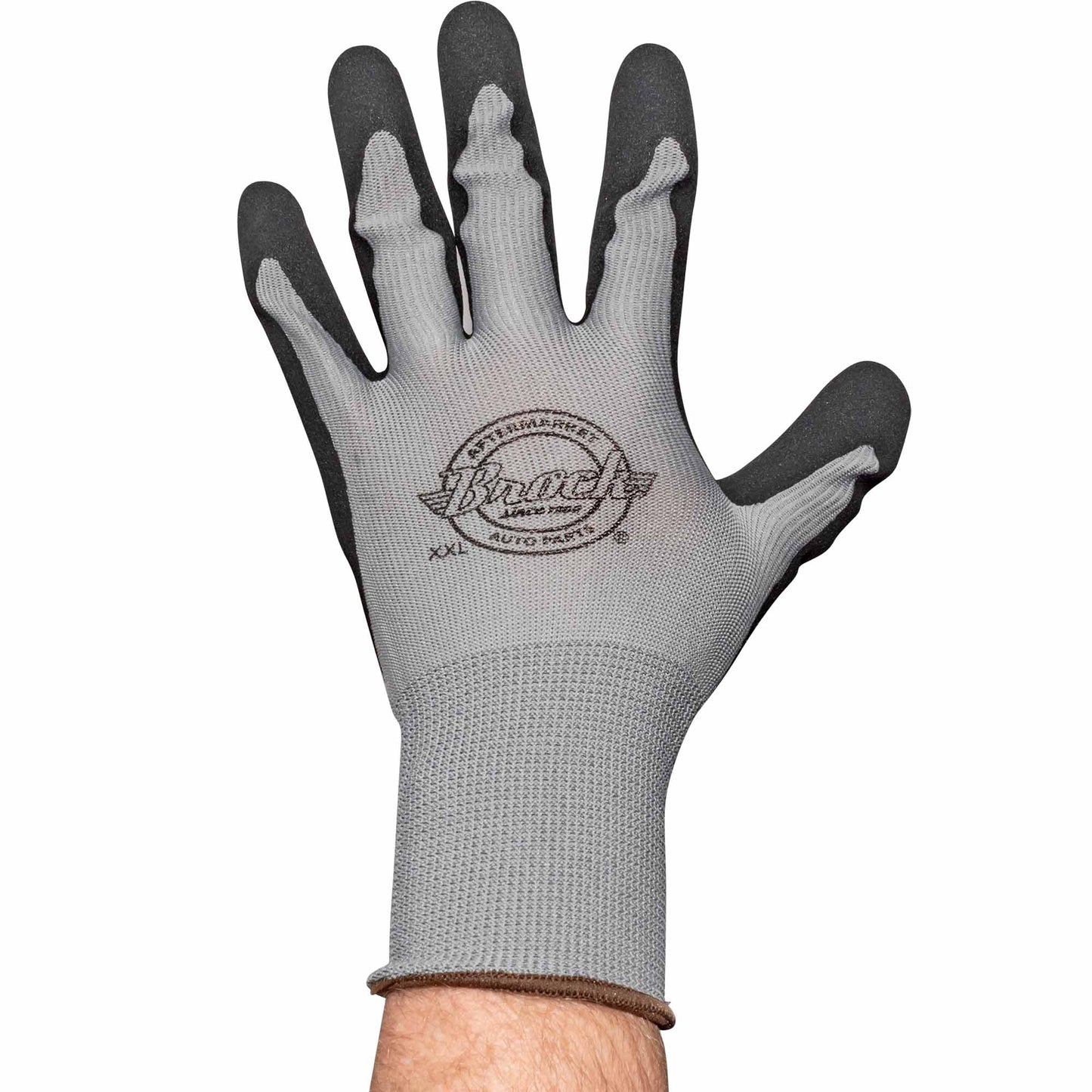 Brock Nitrile Coated Palm – Breathable Woven Nylon With Knitted Wrist Cuff - All-Purpose Work Gloves For Automotive-Commercial-Construction-Household Use - Double Extra Large - 12 Pairs ADS3517XXL-12