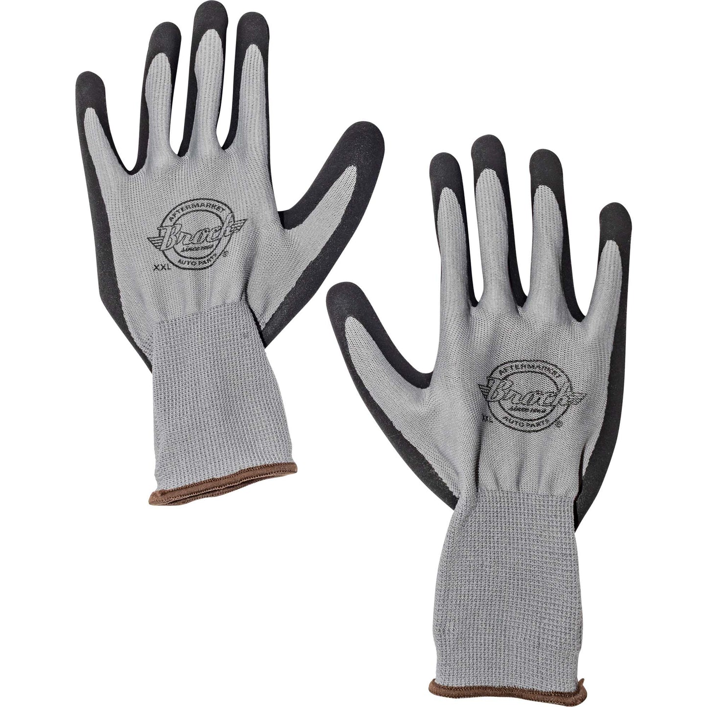 Brock Nitrile Coated Palm – Breathable Woven Nylon With Knitted Wrist Cuff - All-Purpose Work Gloves For Automotive-Commercial-Construction-Household Use - Double Extra Large - 12 Pairs ADS3517XXL-12