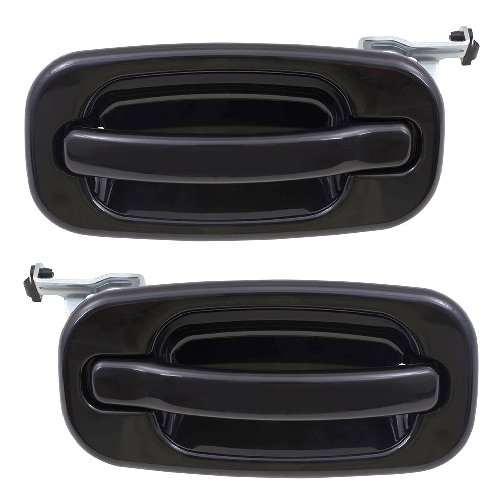 Brock Replacement Driver and Passenger Rear Outside Outer Door Handles compatible with Pickup SUV 19245503 19245504