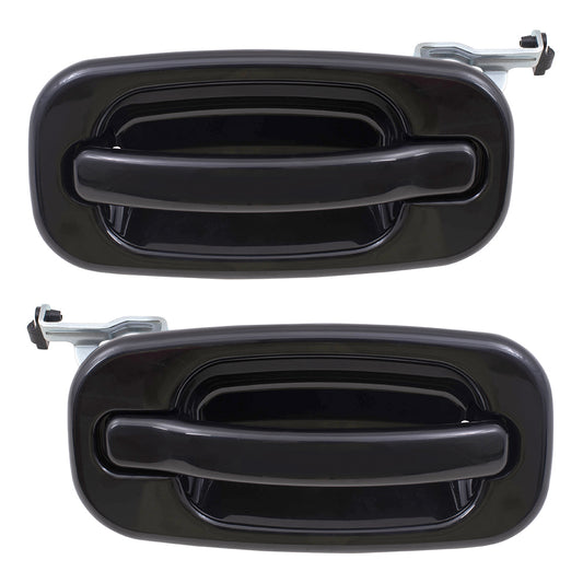 Brock Replacement Driver and Passenger Rear Outside Outer Door Handles compatible with Pickup SUV 19245503 19245504