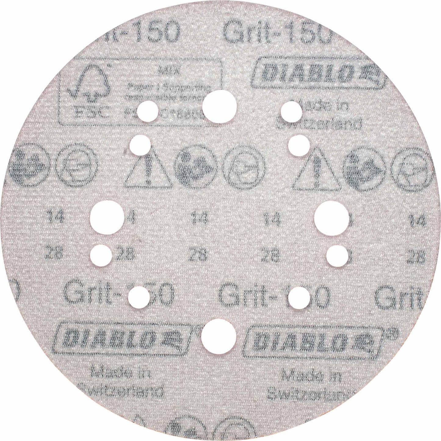 Diablo DCD050150H50G Premium 5 Inch 150-Grit Hook & Lock ROS Sanding Discs 50 Piece Pack