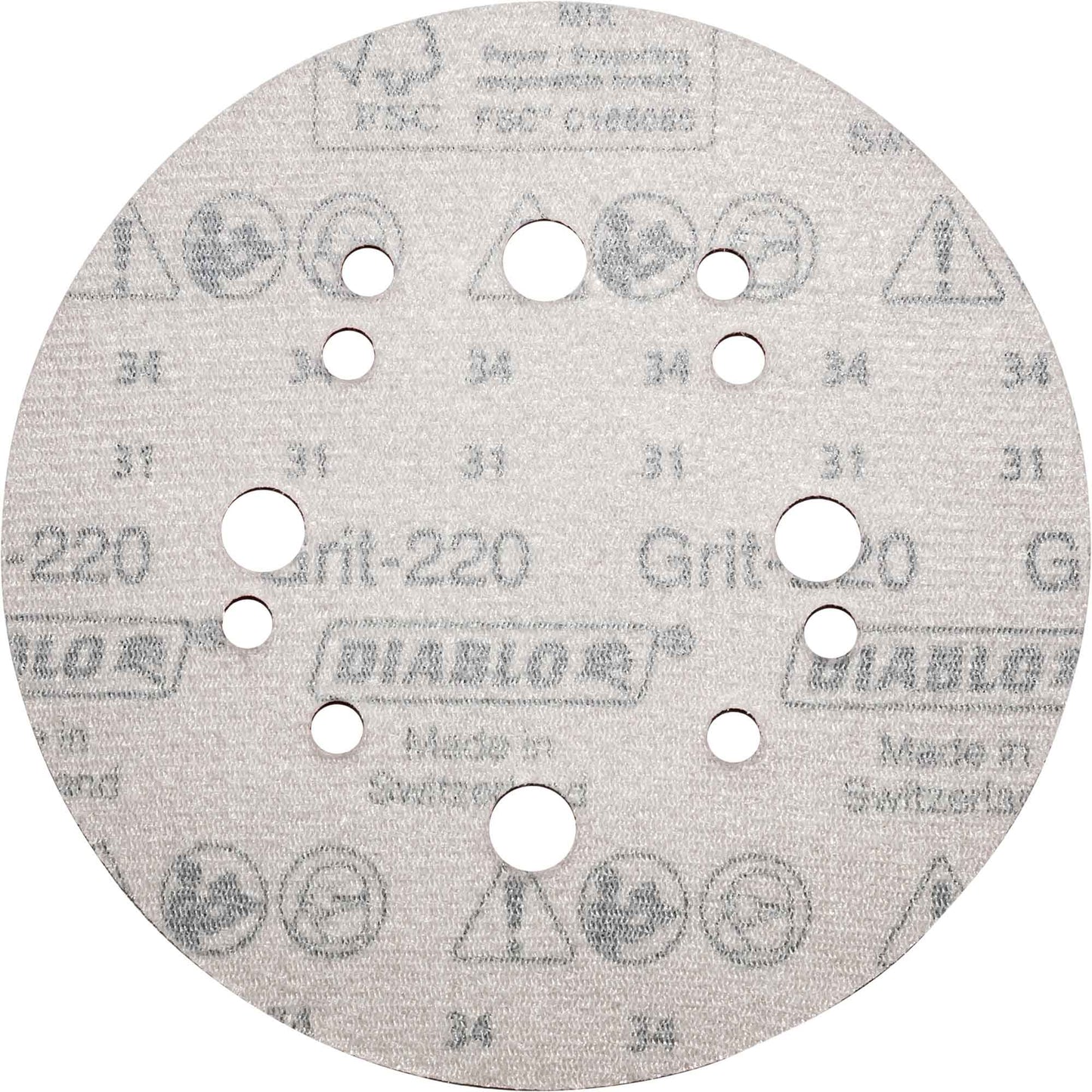 Diablo DCD050220H50G Premium 5 Inch 220-Grit Hook & Lock ROS Sanding Discs 50 Piece Pack