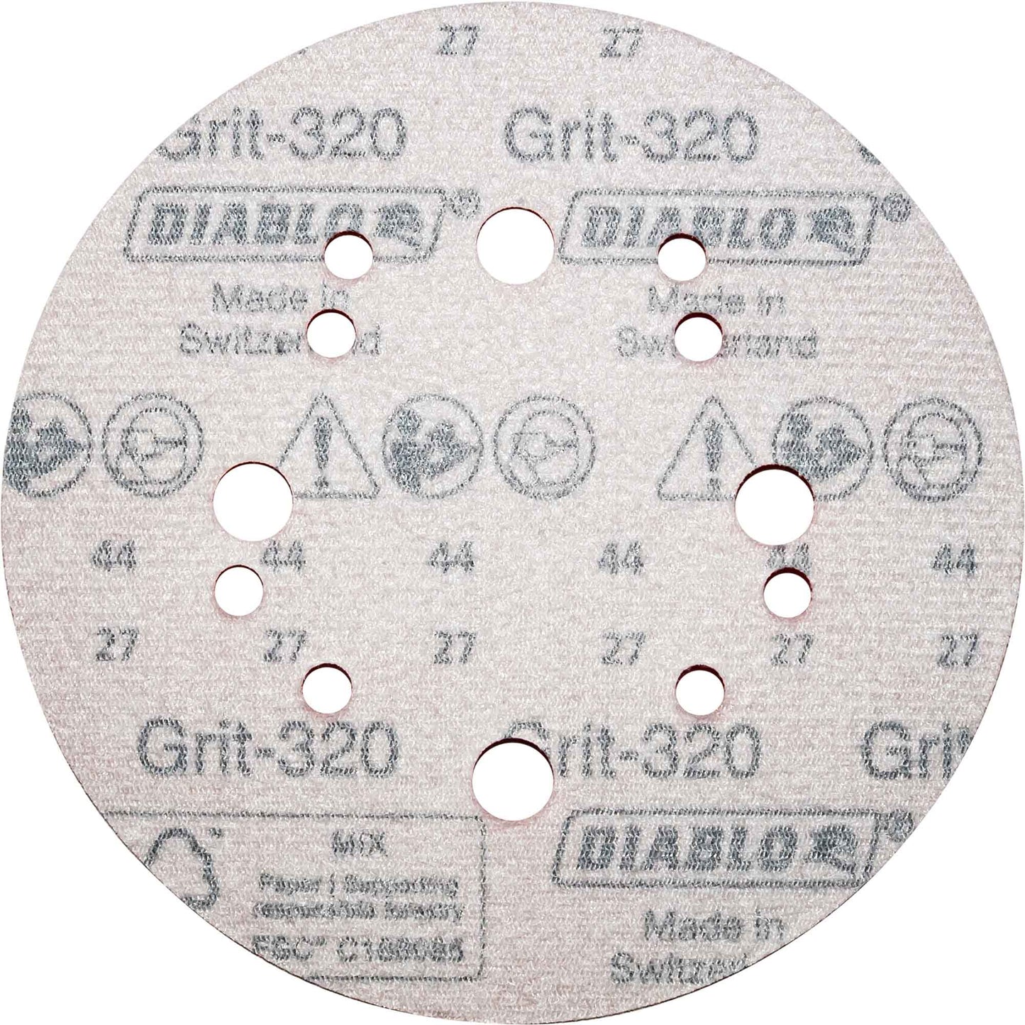 Diablo DCD050320H50G Premium 5 Inch 320-Grit Hook & Lock ROS Sanding Discs 50 Piece Pack