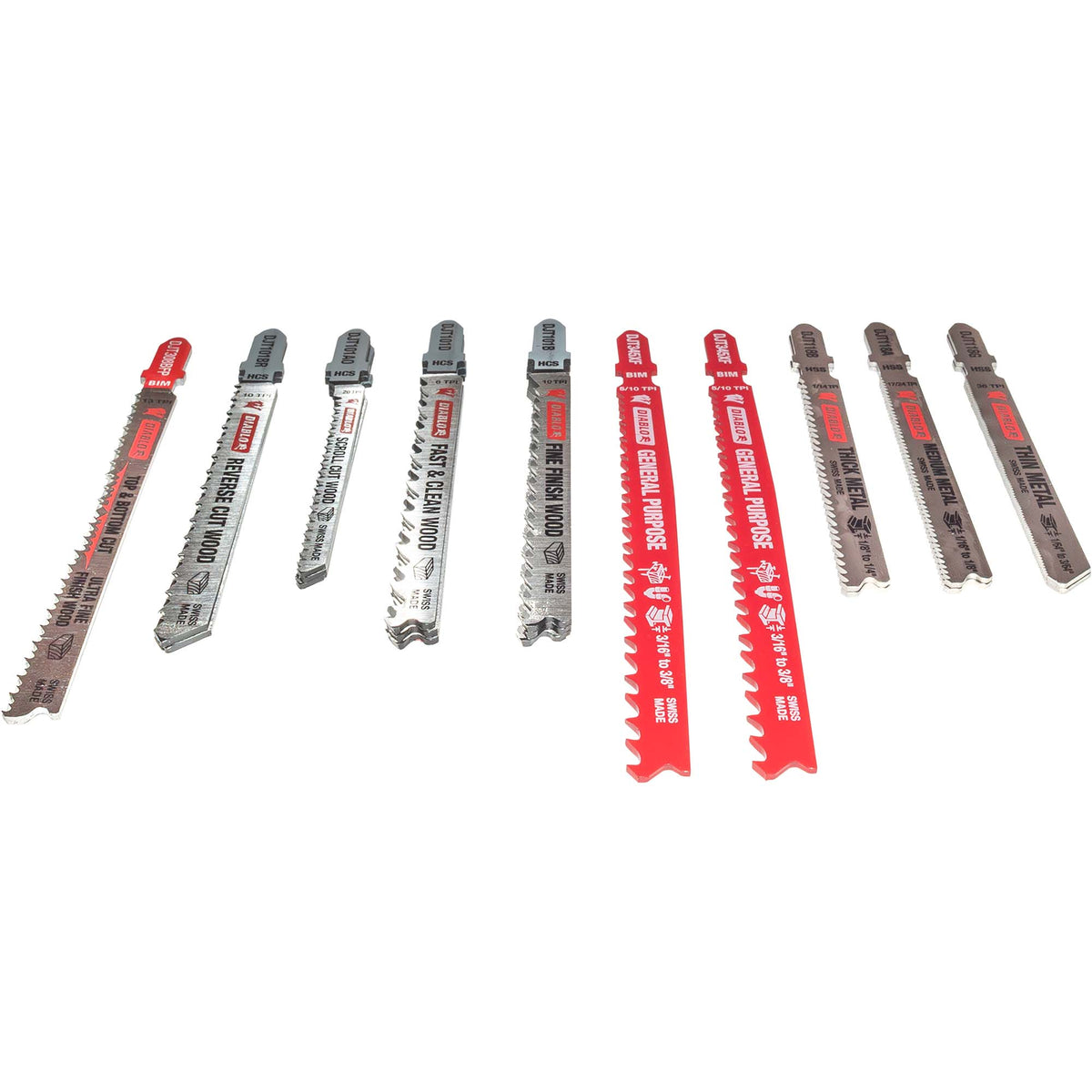 Diablo DJT20S T-Shank Jig Saw Blade for Wood-Metal-Plastic 20pc Set