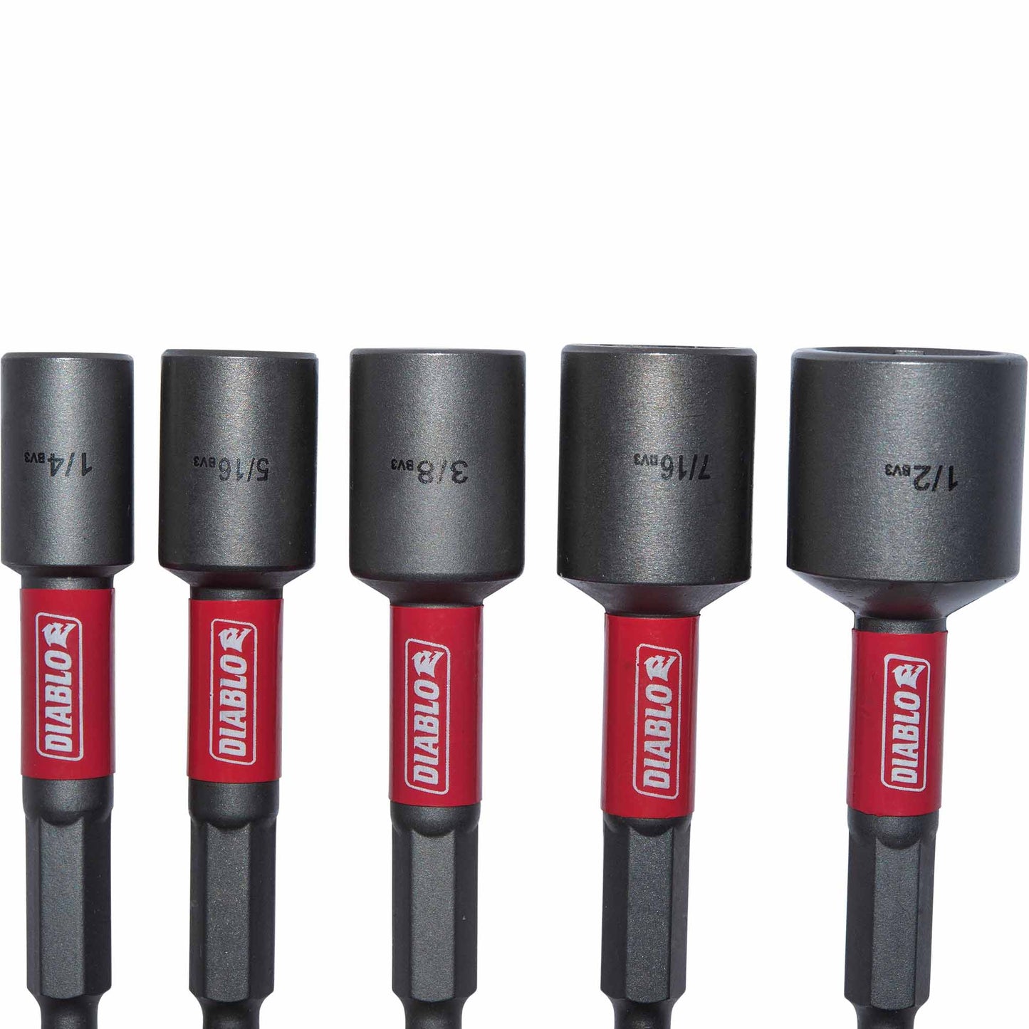 Diablo DNTSL-S5 2-9/16 Inch Long Magnetic Nut Driver Assorted 5 Pack
