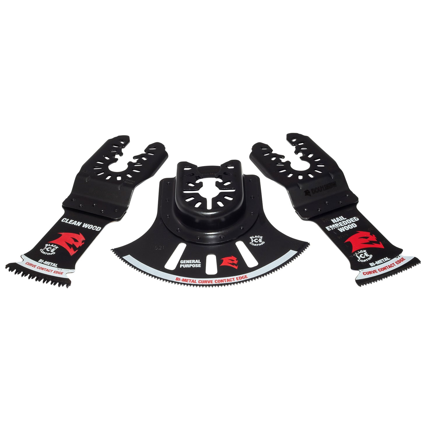 Diablo DOU3BS Universal Fit Bi-Metal Oscillating Blades Cuts Nail-Embedded Wood, Clean Wood, Metal and Plastic 3 Piece Set
