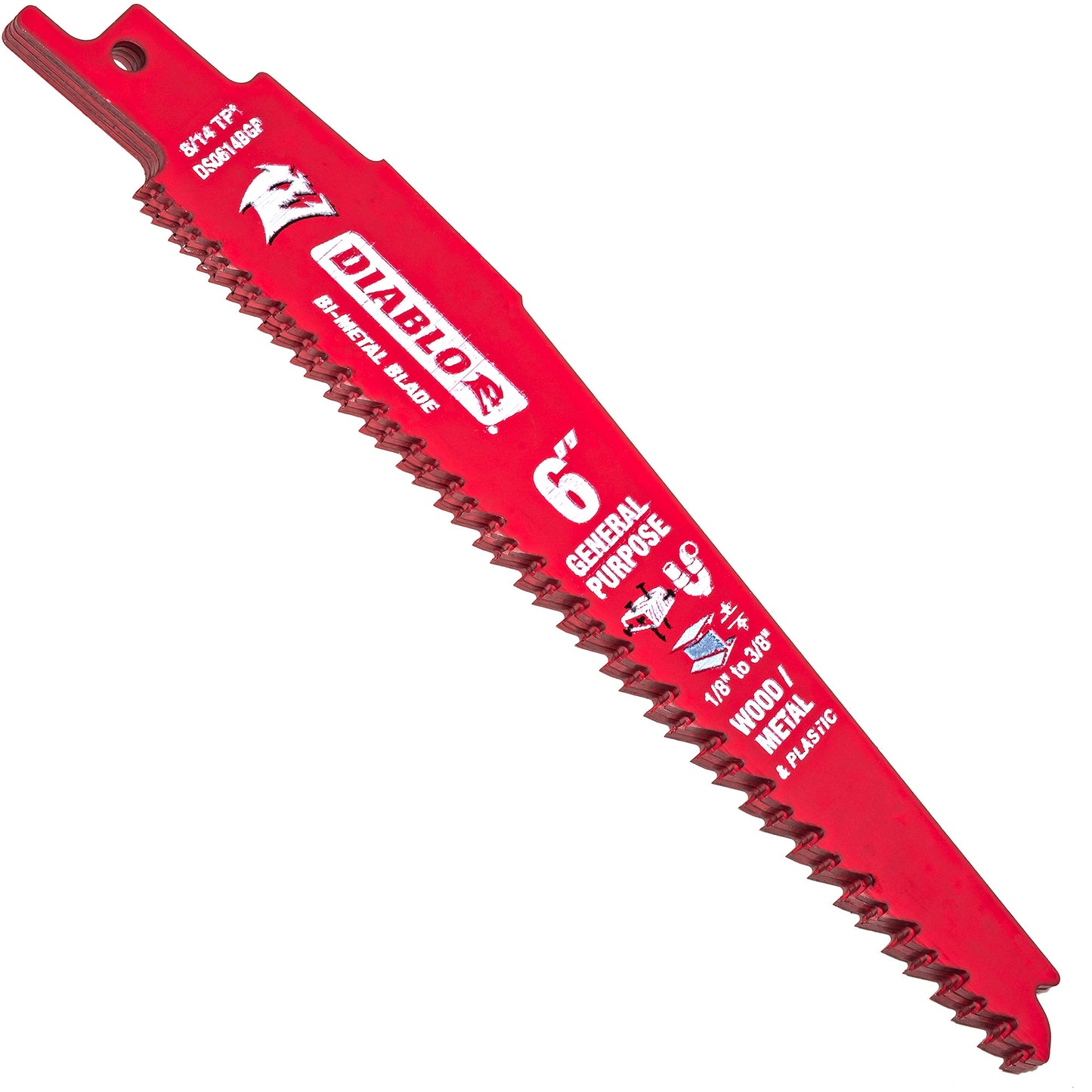 Diablo DS0014S Bi-Metal Reciprocating Saw Blades for Nail-Embedded Wood And Metal 14 Piece Set