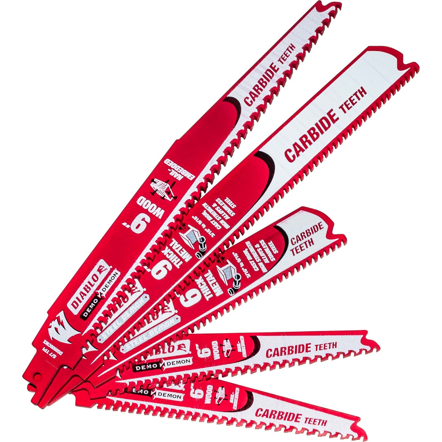 Diablo DS005SC Demolition Reciprocating Saw Blade Specifically Designed For Maximum Performance For Metal Cutting 5 Piece Set
