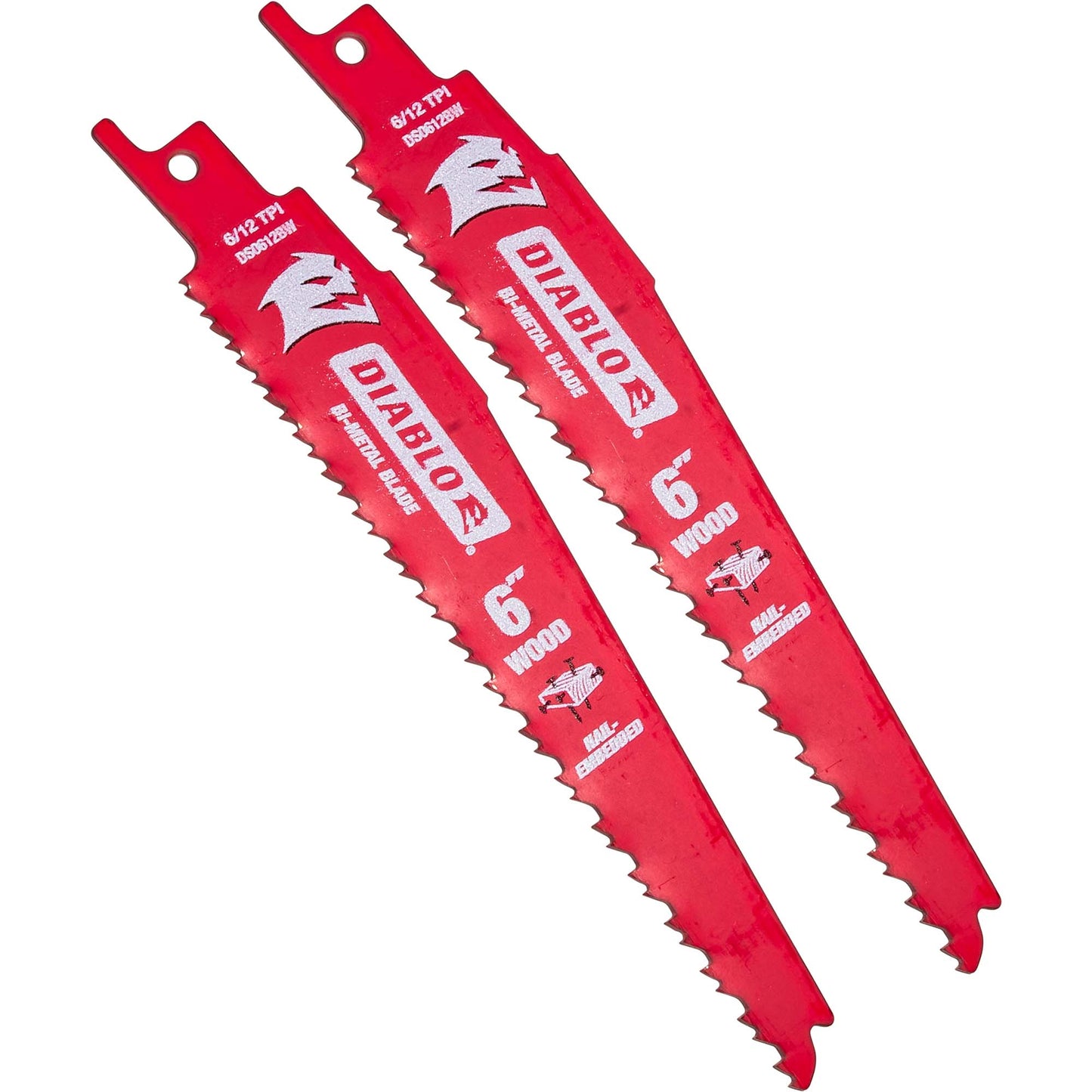 Diablo DS006S Bi-Metal Reciprocating Saw Blade for Wood and Metal Demolition 6 Piece Set