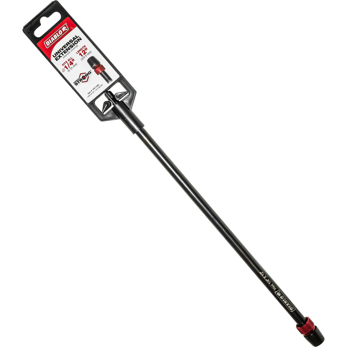 Diablo DXT1020 1/4 Inch x 12 Inch Universal Extension Featuring A Quick Change Feature Requiring No Additional Tools for Drills
