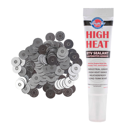 Brock Set 100 Pc Roll Gasoline Petrol Engine Motor Heat Tabs & Auto Sealant Adhesive Solid Overheated Cylinder Head Visual Accurate Proof