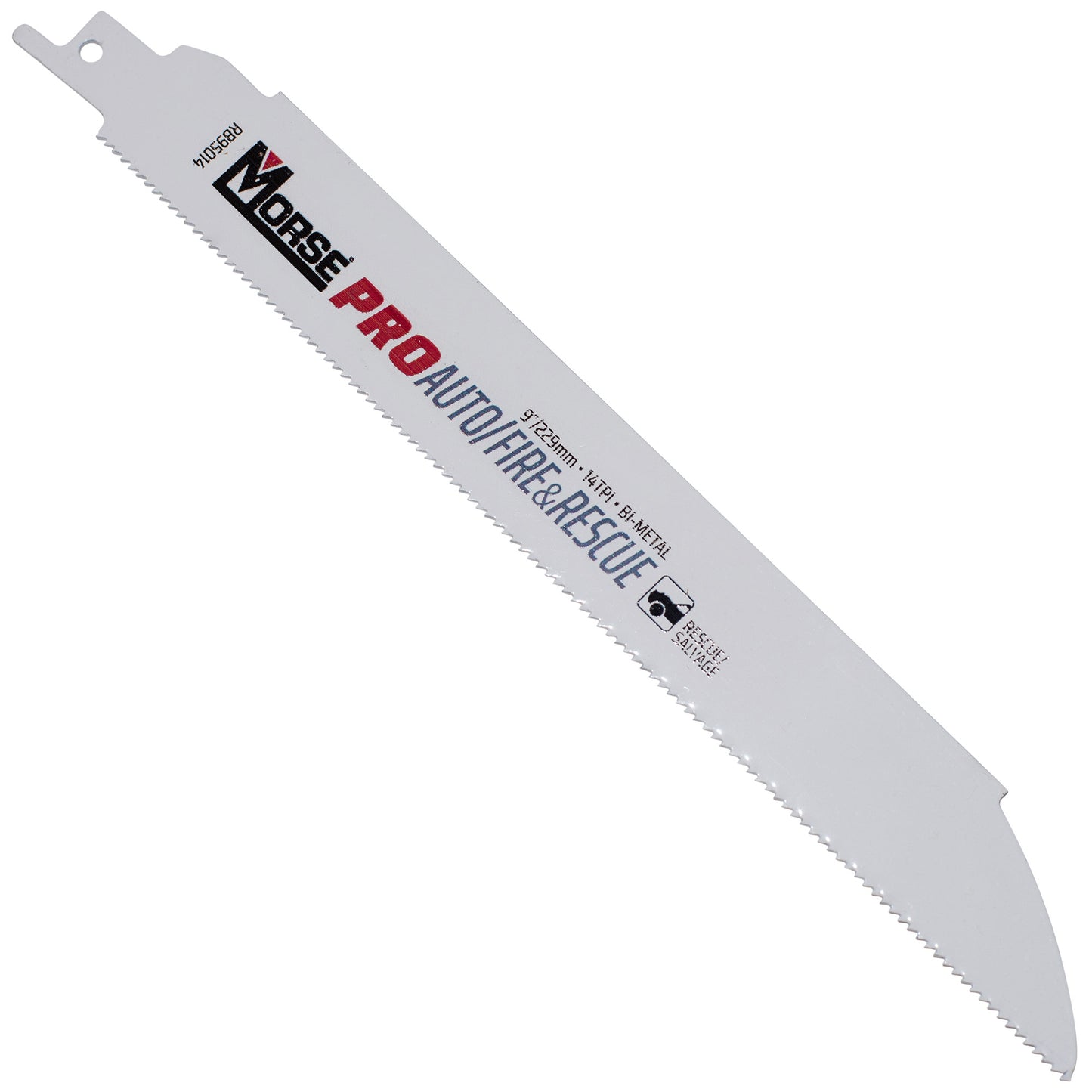 Morse RB95014B100 PRO Auto/Fire & Rescue Bi-Metal Reciprocating Saw Blades For Automotive Salvage/Fire and Rescue - Medium Metal (1/8 Inch - 3/8 Inch) 9 Inch x 1 Inch x 0.050 Inch 14 TPI 100 Pack