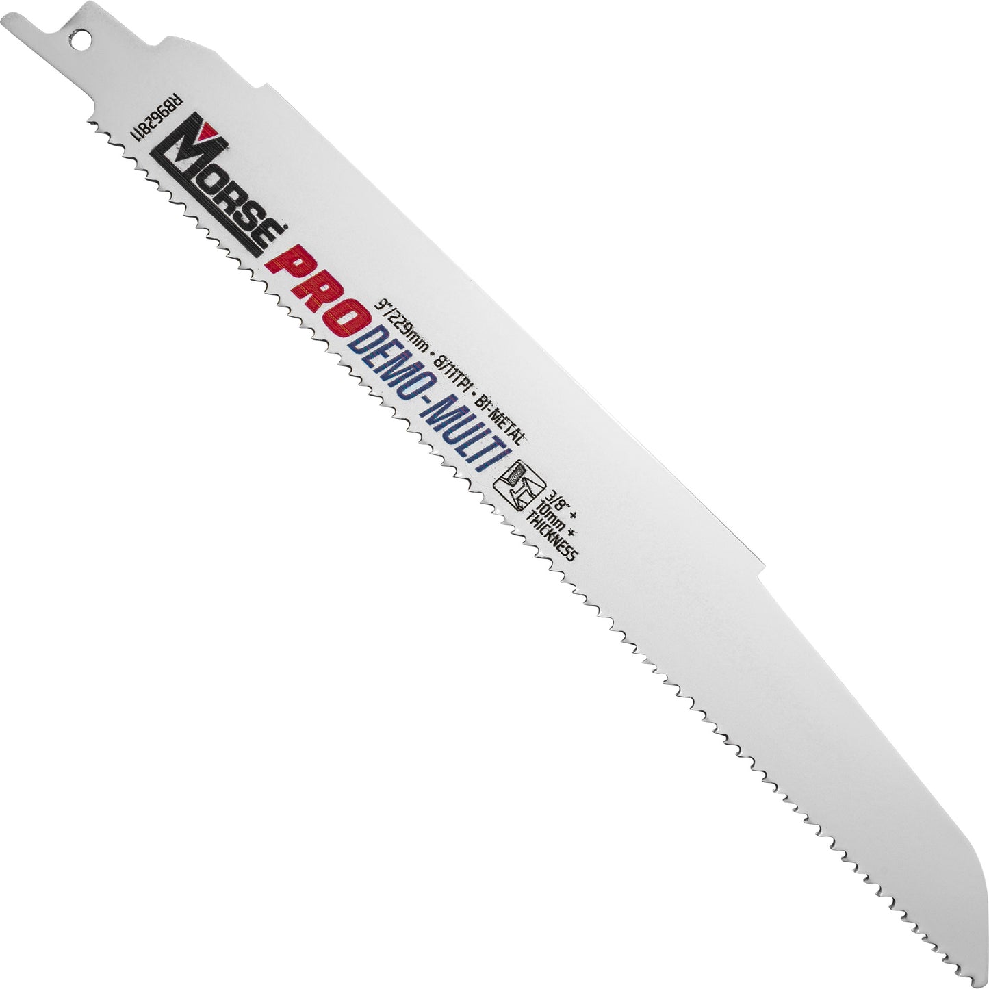 Morse RB962811T25 PRO Demo-Multi Bi-Metal Reciprocating Saw Blade For Auto Dismantling-Fire & Rescue-Metal-Wood 9 Inch x 7/8 Inch x 0.062 Inch 8/11 TPI 25 Pack