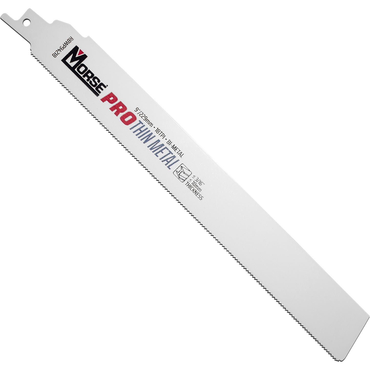 Morse Bi-Metal Pro Thin Metal Reciprocating Saw Blade 9" x 1" x .42" 18 TPI 25 Pack