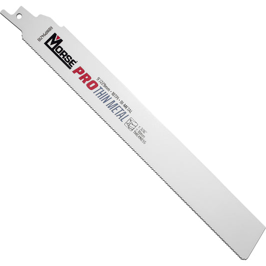 Morse Bi-Metal Pro Thin Metal Reciprocating Saw Blade 9" x 1" x .42" 18 TPI 25 Pack