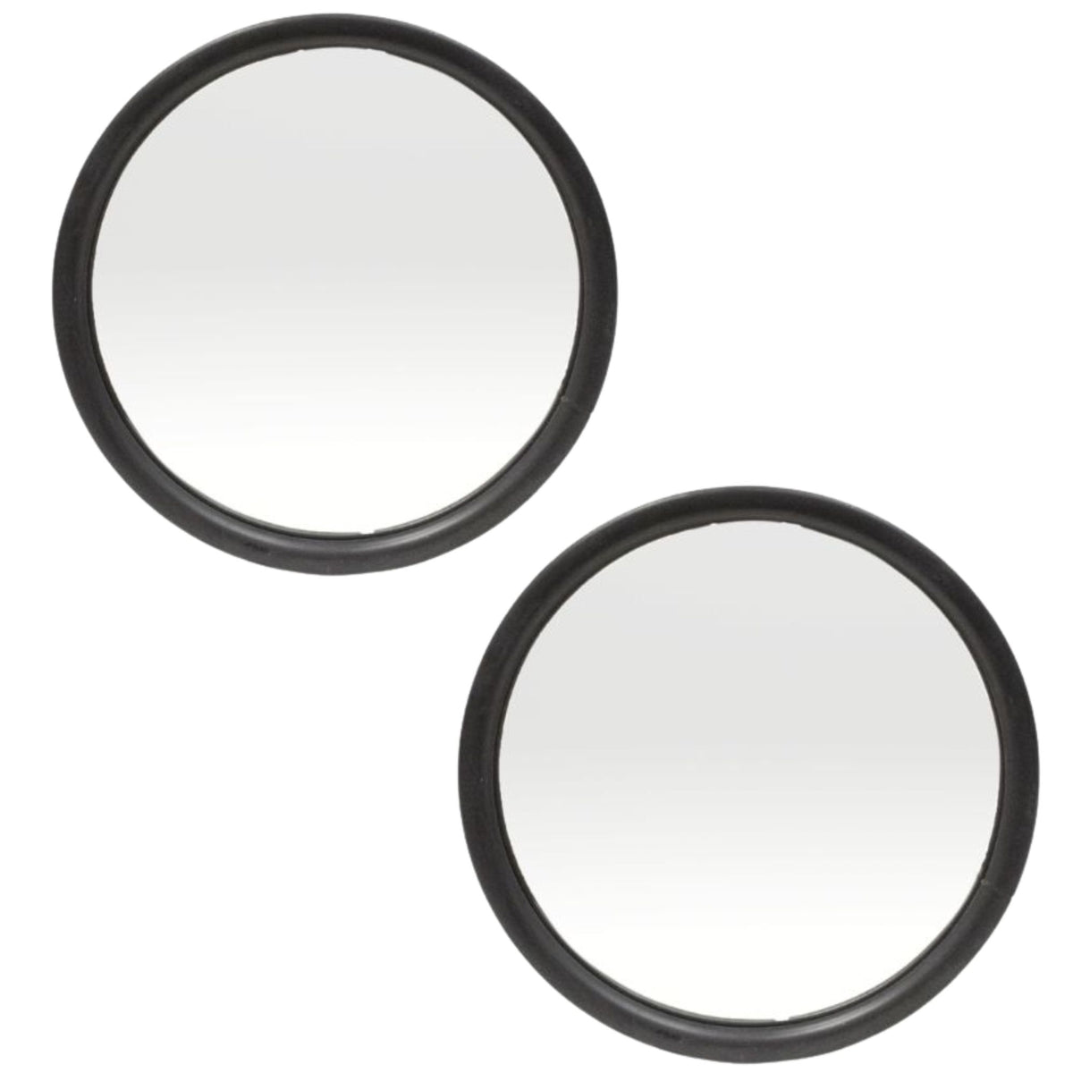 Brock Replacement Driver and Passengers Universal Convex Stainless Steel 5" Side Mirrors with Brackets