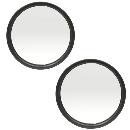 Brock Replacement Driver and Passengers Universal Convex Stainless Steel 5" Side Mirrors with Brackets