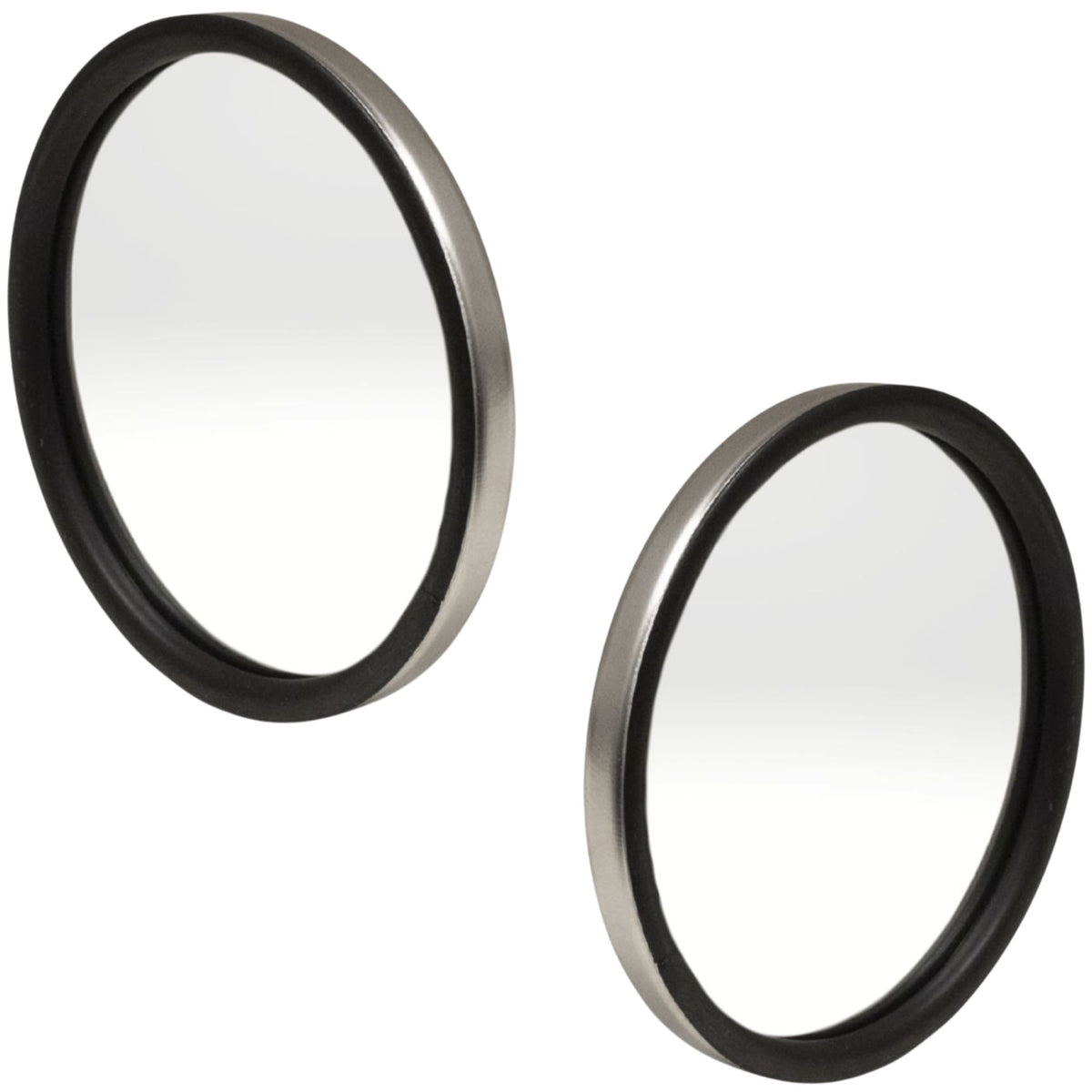Brock Replacement Driver and Passengers Universal Convex Stainless Steel 5" Side Mirrors with Brackets