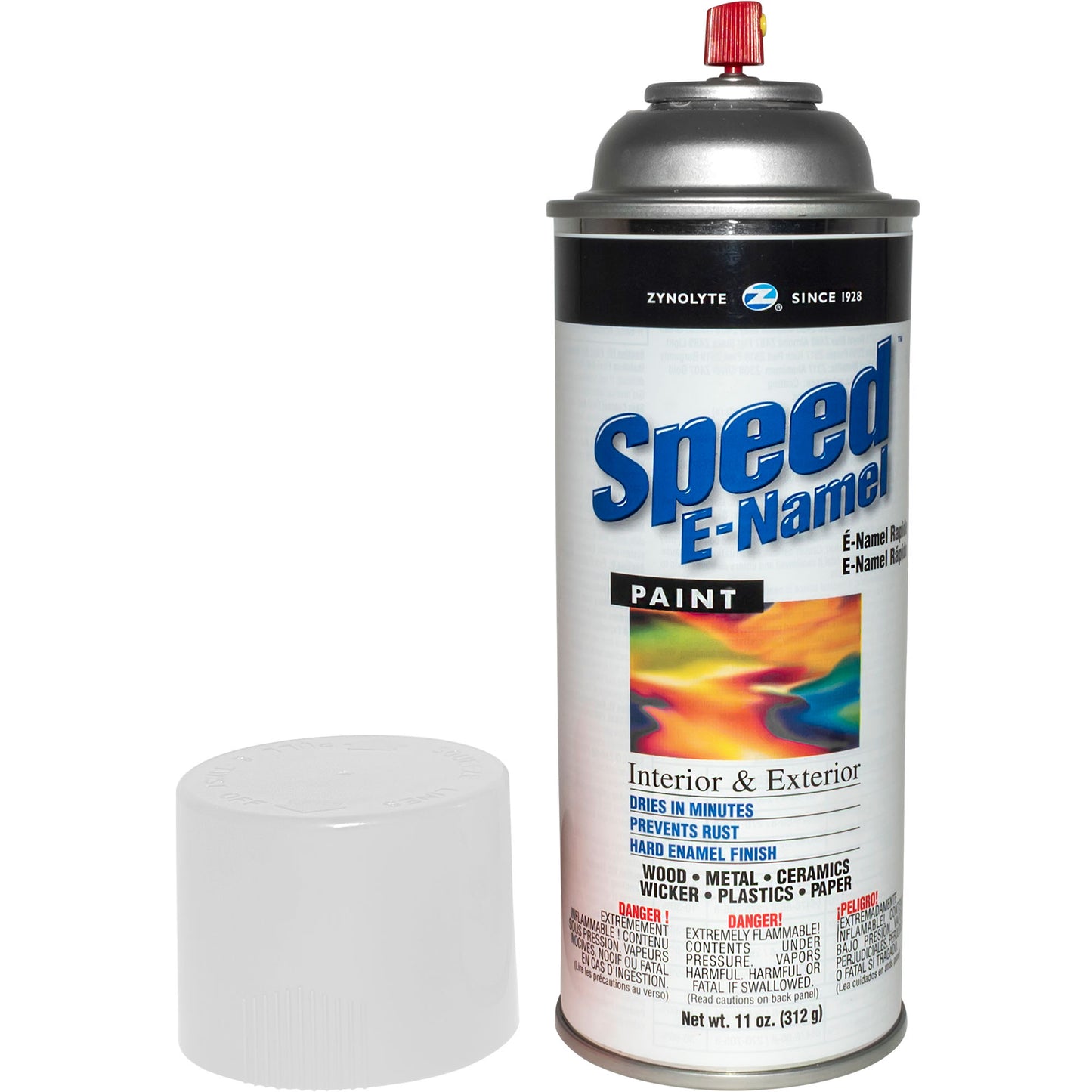 Zynolyte Speed E-Namel Z275 Fast Drying Enamel Spray Paint Semi-Gloss White 11 oz Can Case of 12 Z275C