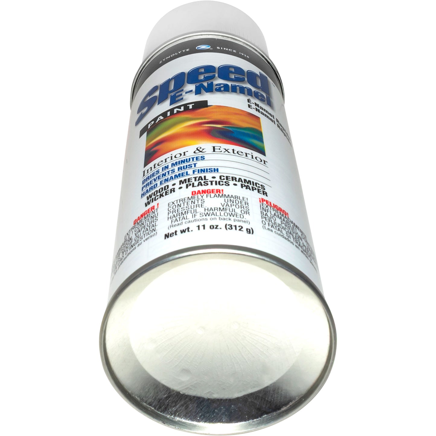Zynolyte Speed E-Namel Z275 Fast Drying Enamel Spray Paint Semi-Gloss White 11 oz Can Case of 12 Z275C