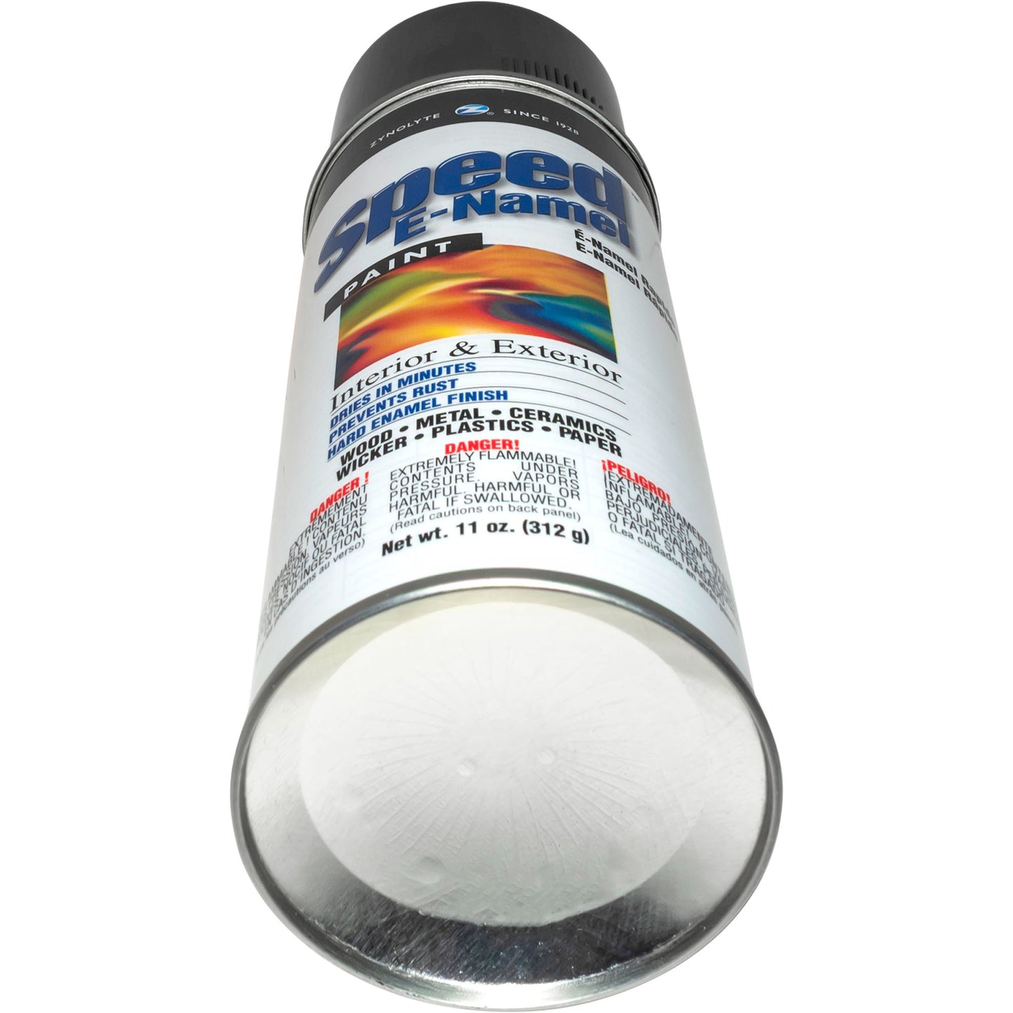 Zynolyte Speed E-Namel Z277 Fast Drying Enamel Spray Paint Semi-Gloss Black 11 oz Can Case of 12 Z277C