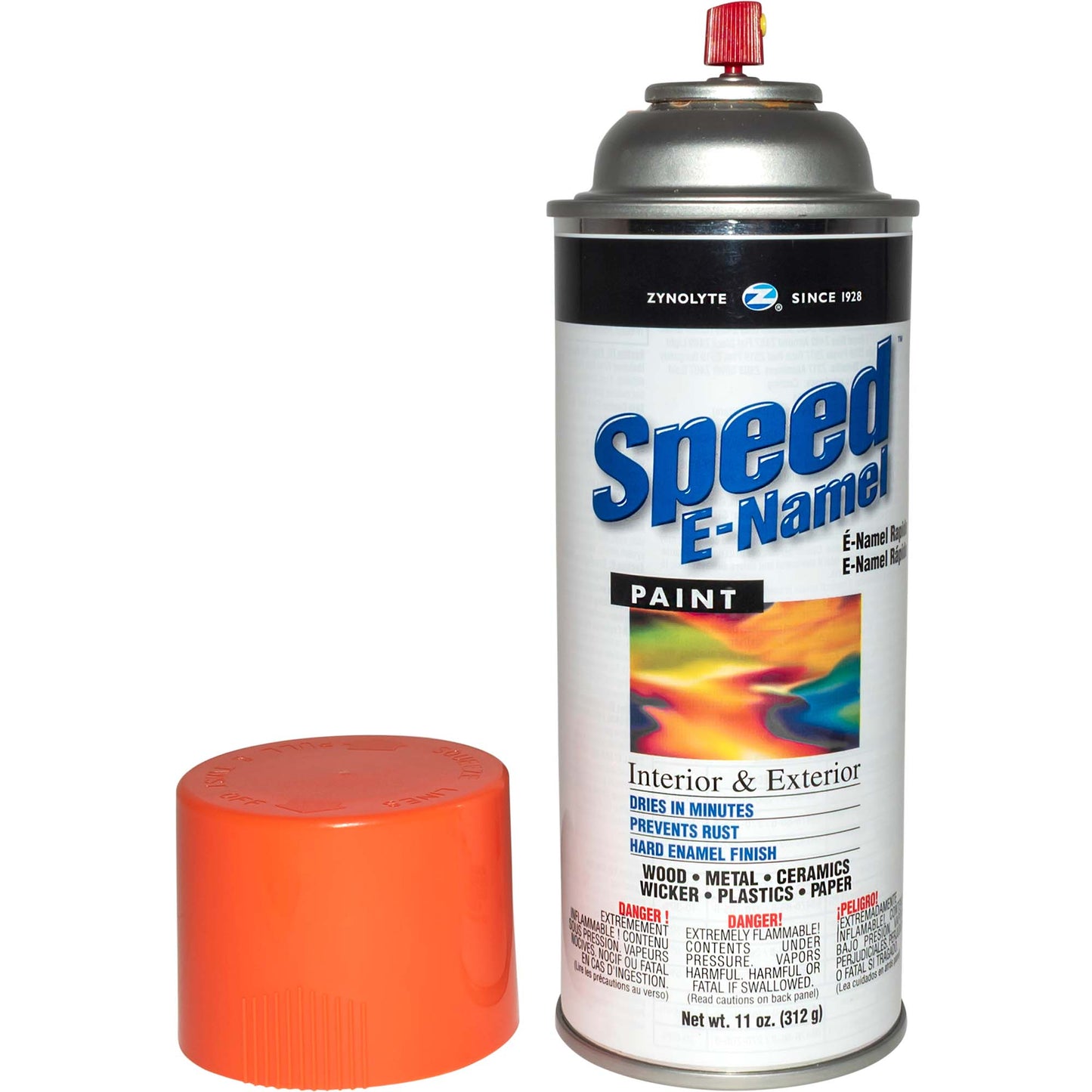 Zynolyte Speed E-Namel Z298 Fast Drying Enamel Spray Paint Orange 11 oz Can Case of 12
Z298C