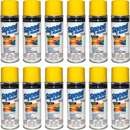 Zynolyte Speed E-Namel Z467 Fast Drying Enamel Spray Paint Lemon Yellow 11 oz Can Case of 12 Z467C
