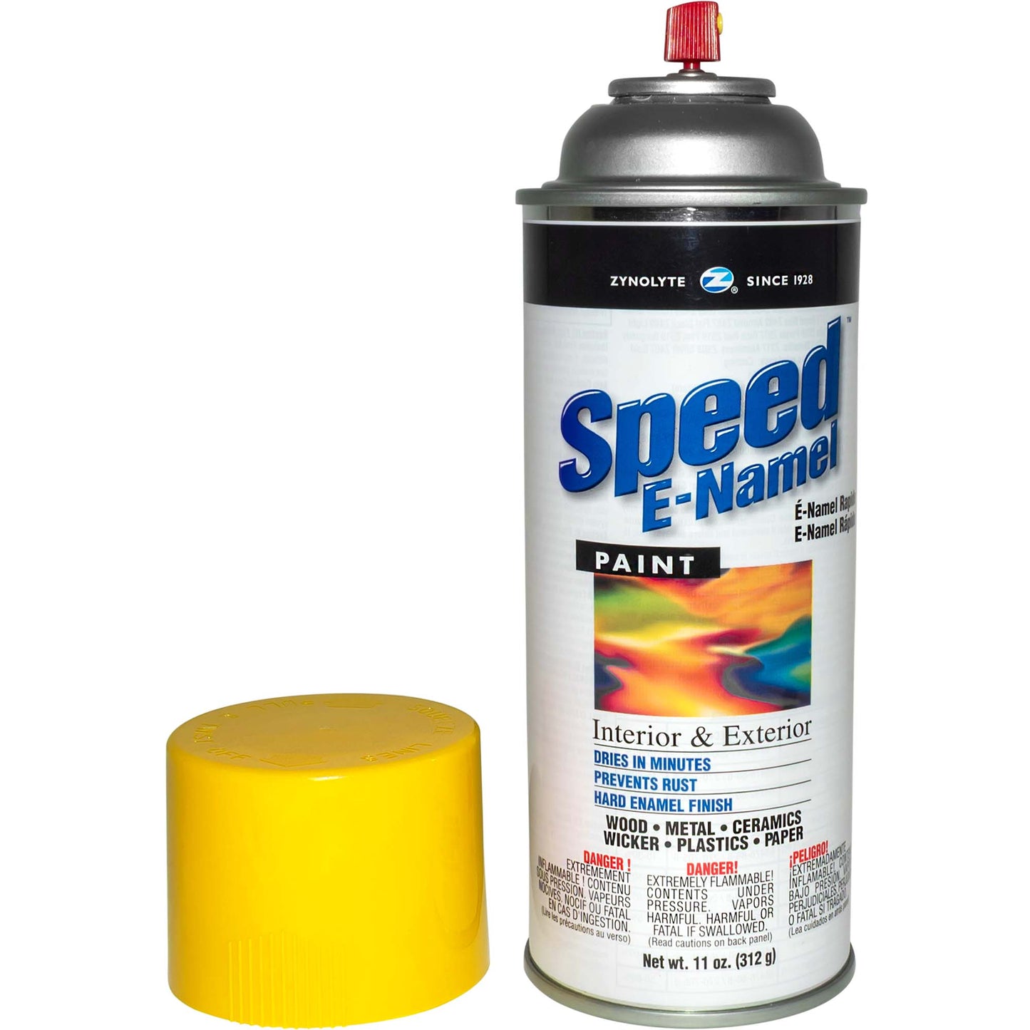 Zynolyte Speed E-Namel Z467 Fast Drying Enamel Spray Paint Lemon Yellow 11 oz Can Case of 12 Z467C