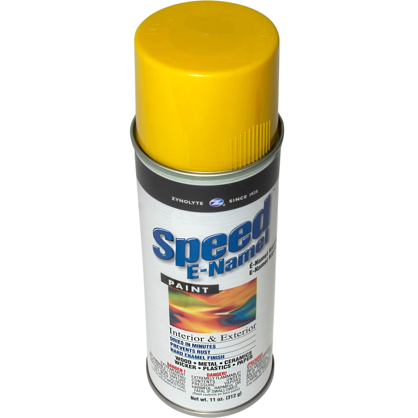 Zynolyte Speed E-Namel Z467 Fast Drying Enamel Spray Paint Lemon Yellow 11 oz Can Case of 12 Z467C
