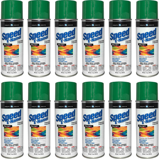 Zynolyte Speed E-Namel Z525 Fast Drying Enamel Spray Paint Kelly Green 11 oz Can Case of 12 Z525C