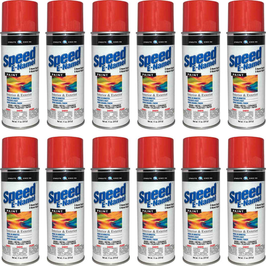 Zynolyte Speed E-Namel Z813 Fast Drying Enamel Spray Paint Red 11 oz Can Case of 12
Z813C