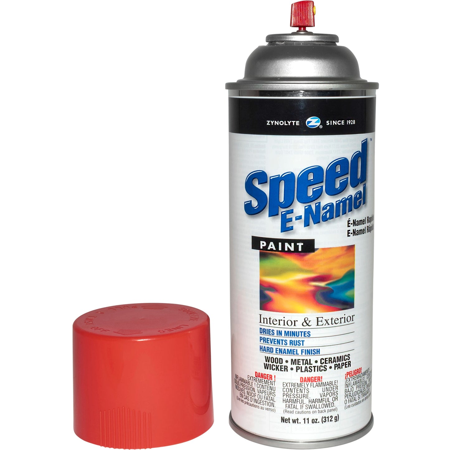 Zynolyte Speed E-Namel Z813 Fast Drying Enamel Spray Paint Red 11 oz Can Case of 12
Z813C