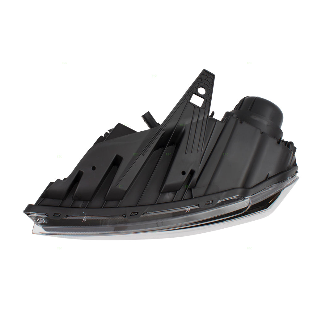 Brock Replacement Driver Halogen Combination Headlight with Black Trim Compatible with 2014-2015 Durango 68184827AF