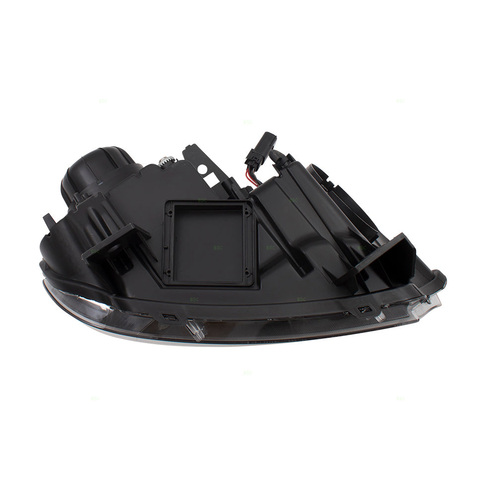 Brock Replacement Driver Halogen Combination Headlight with Black Trim Compatible with 2014-2015 Durango 68184827AF